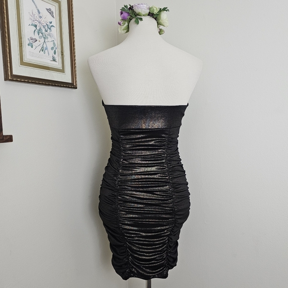 Forever 21 Y2K Shimmer Metallic Ruched Dress - Picture 8 of 11